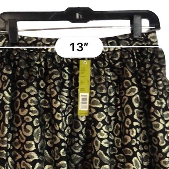 Gianni Bini Full Black with Gold Full Metallic Skirt Size M - Picture 4 of 10